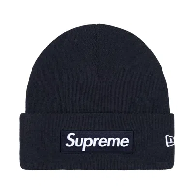 Pre-owned Supreme New Era Box Logo Beanie 'navy' | Blue | Men's Size Onesize
