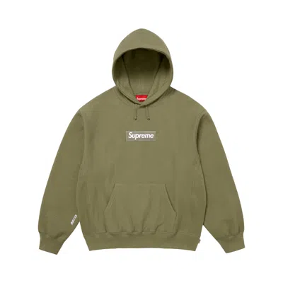 Pre-owned Supreme Box Logo Hooded Sweatshirt 'light Olive' | Green | Men's Size Xl