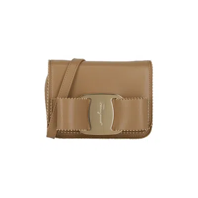 Pre-owned Ferragamo Mini Vara Bow Crossbody Bag 'camel' | Tan | Women's Size Onesize In Brown