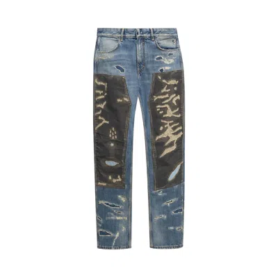 Pre-owned Givenchy Vintage Effect Straight Leg Jeans 'medium Blue' | Men's Size 30
