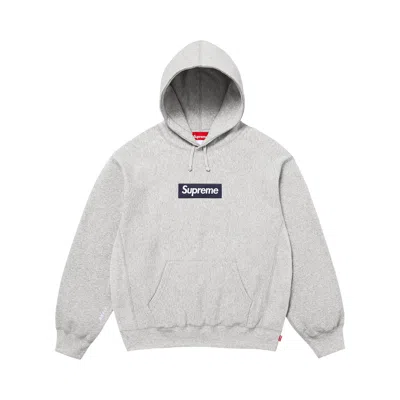 Pre-owned Supreme Box Logo Hooded Sweatshirt 'heather Grey' | Men's Size Xxl In Gray