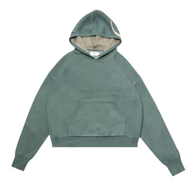 Pre-owned Rhude Script Logo Knit Hoodie 'ivory/sage' | Green | Men's Size Xxl
