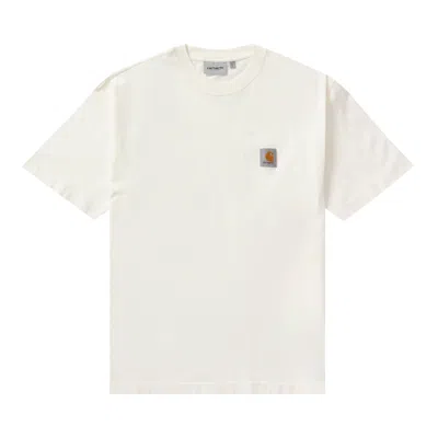 Pre-owned Carhartt Wip Nelson T-shirt 'wax (garment Dyed)' | White | Men's Size L