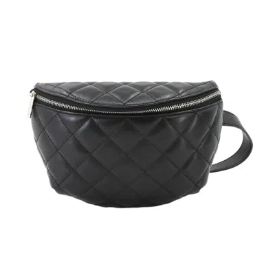 Pre-owned Chanel Black Leather Fanny Pack Sling Bag ()