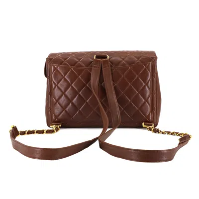 Pre-owned Chanel Brown Leather Backpack ()