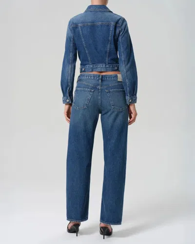 Citizen Of Humanity Citizens Of Humanity Lindz Tuxedo Stripe High Rise Easy Straight Jeans In Liro In Blue