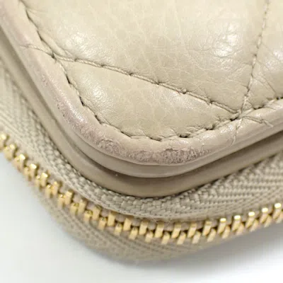 Pre-owned Dior Christian  Beige Leather Wallet (bi-fold) () In Sand