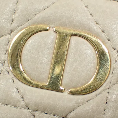Pre-owned Dior Christian  Beige Leather Wallet (bi-fold) () In Sand
