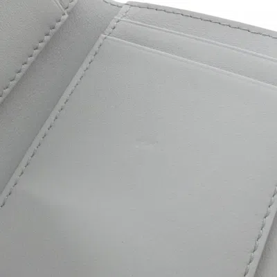 Pre-owned Dior Christian  Gray Leather Wallet (tri-fold) ()