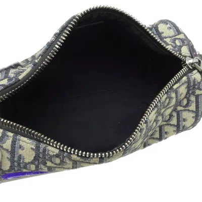 Pre-owned Dior Christian  Navy Canvas Leather Shoulder Bag () In Blue