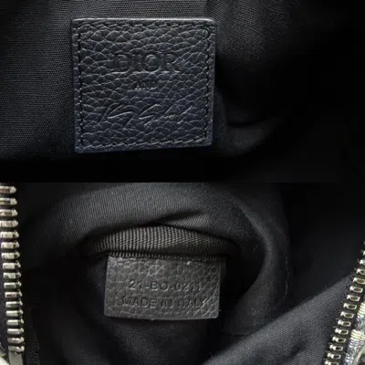 Pre-owned Dior Christian  Navy Canvas Leather Shoulder Bag () In Blue