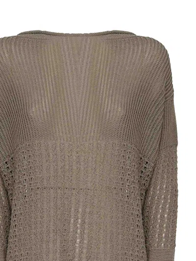 Max Mara Paggi Cotton Blend Pullover In Neutral
