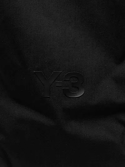 Y-3 Functional Cordura Backpack With Embossed Logo And Adjustable Features In Black