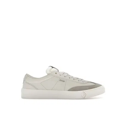 Dior Gray Calfskin Low Top Men's Sneakers In Gray
