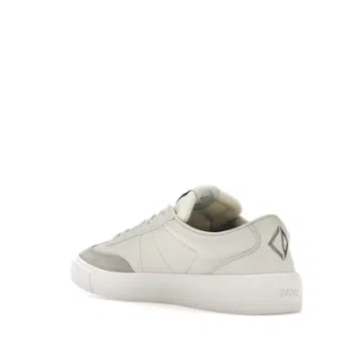 Dior Gray Calfskin Low Top Men's Sneakers In Gray