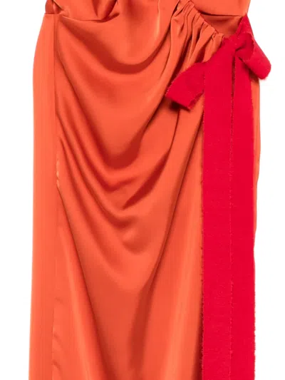 V:pm Atelier Samantha Maxi Dress In Orange