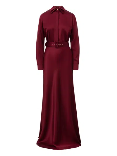 Il Volo Kate Belted Maxi Dress In Red