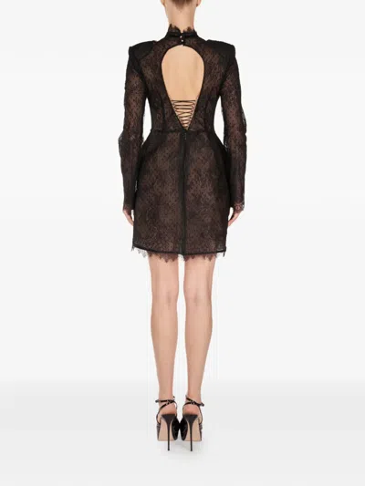 Araftu Floral-detail Mini Dress In Black