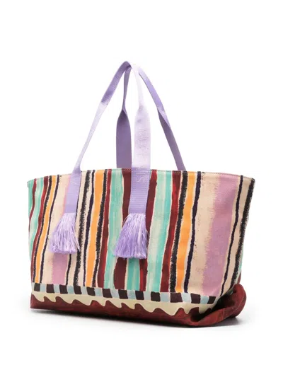 Alemais Michelle Striped Tote Bag In Multi