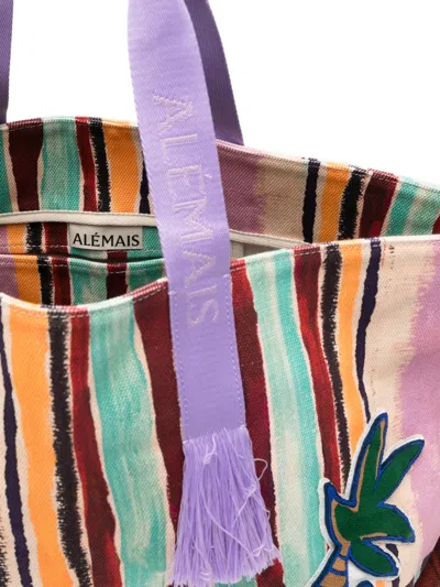 Alemais Michelle Striped Tote Bag In Multi