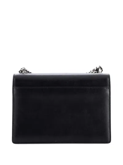 Pre-owned Saint Laurent Sunset Leather Medium Crossbody Bag In Black
