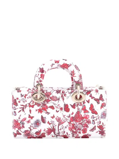 Pre-owned Dior Lady D-joy Bag Printed Leather Small Satchel In Multi