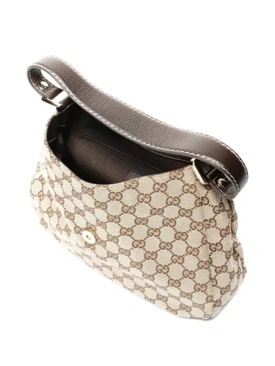 Pre-owned Gucci 2000-2015 Gg Canvas Shoulderbag In Neutral