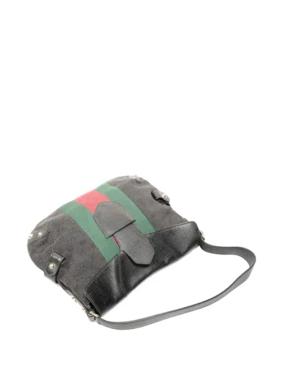 Pre-owned Gucci 2000-2015 Canvas Shoulder Bag In Black