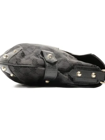 Pre-owned Gucci 2000-2015 Canvas Shoulder Bag In Black