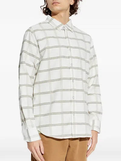 Rag & Bone Plaid-pattern Button-fastening Shirt In Neutral