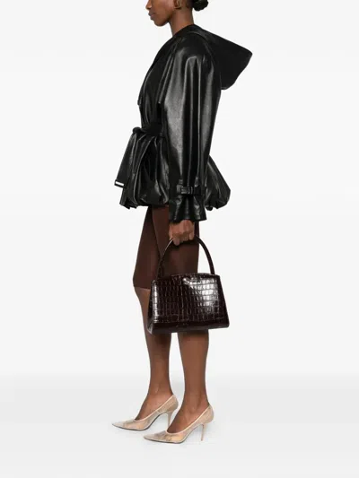 Liffner Pushlock Lady Tote Bag In Brown