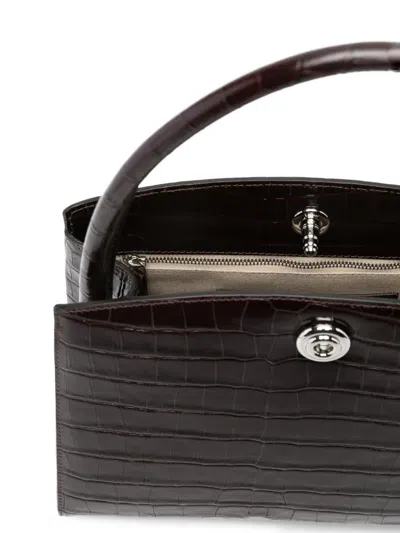 Liffner Pushlock Lady Tote Bag In Brown