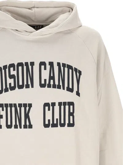 Applied Art Forms Drawstring Printed Hoodie In Neutral