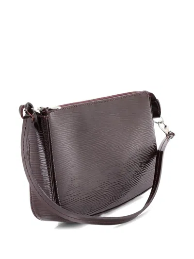 Pre-owned Louis Vuitton Pochette Accessoires Nm Electric Epi Leather Clutch Bag In Red