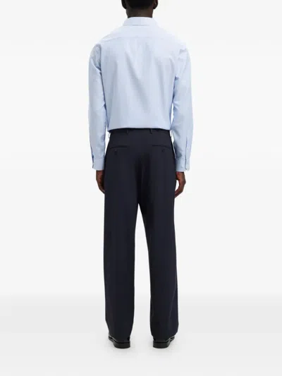 Selected Button Closure Trousers In Black