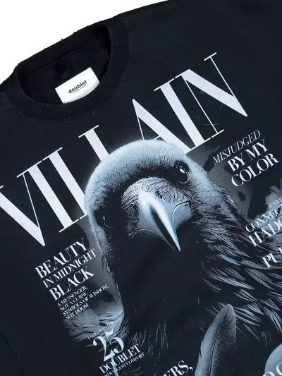 Doublet Print-detail Sweatshirt In Black