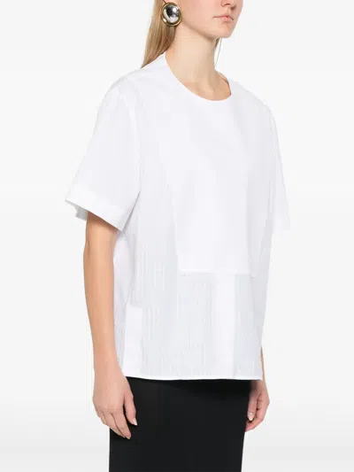 Jil Sander Short-sleeve Blouse In White