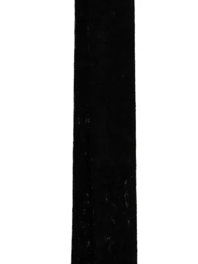 Patrizia Pepe Velvet Scarf In Black