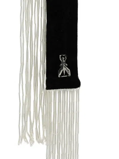 Patrizia Pepe Velvet Scarf In Black