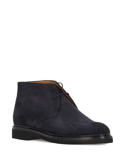 Ortigni Lace-up Desert Boots In Blue