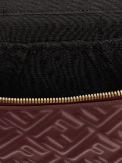 Fendi Vanity Nappa Leather Crossbody Bag Ff Motif In Red