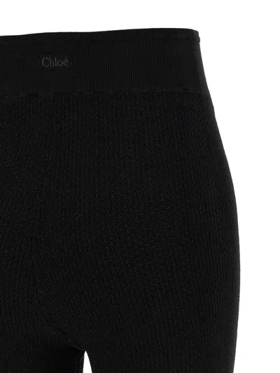 Chloé Knitted Leggings In Black