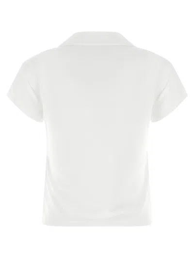 Courrèges Sports Cropped T-shirt In White