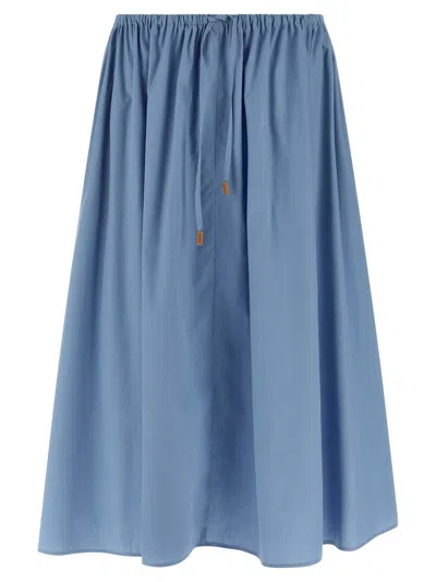 Marni Poplin Skirt Skirts Light Blue In Blue