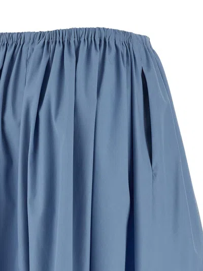 Marni Poplin Skirt Skirts Light Blue In Blue