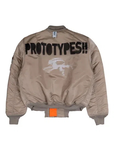 Prototypes Alpha Industries Sprayed Bomber Jacket Sand In Brown