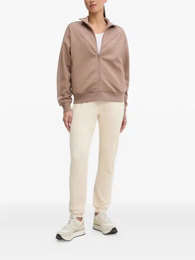 Guess Usa Logo-detail Sweatshirt In Brown