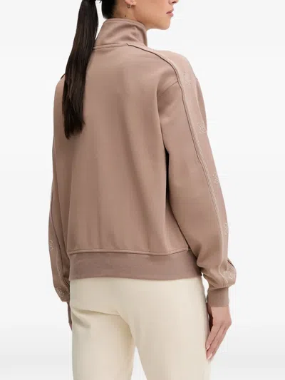 Guess Usa Logo-detail Sweatshirt In Brown