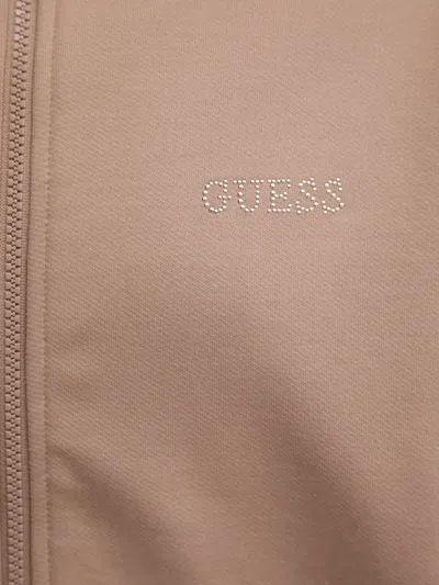 Guess Usa Logo-detail Sweatshirt In Brown