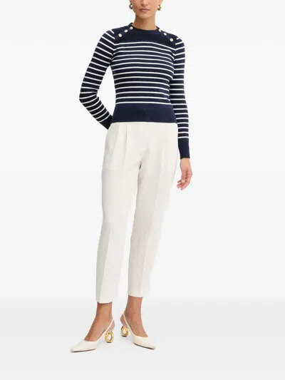 Guess Usa Striped-pattern Sweater In Blue